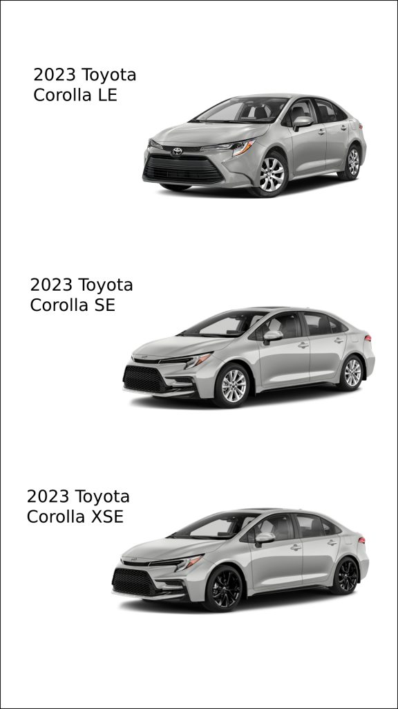 2023 Toyota Corolla SE vs. XSE